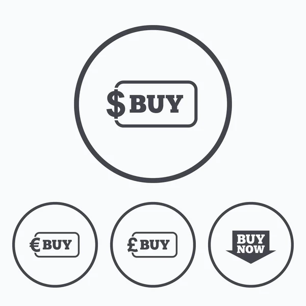 Buy now arrow sign. — Stock Vector