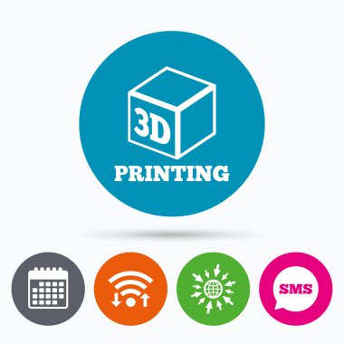 3D baskı işareti simgesi. 