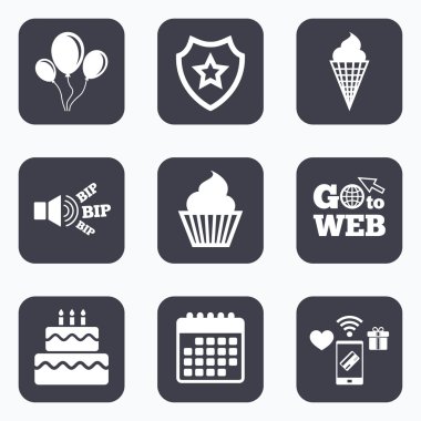 doğum günü partisi simgeleri.  