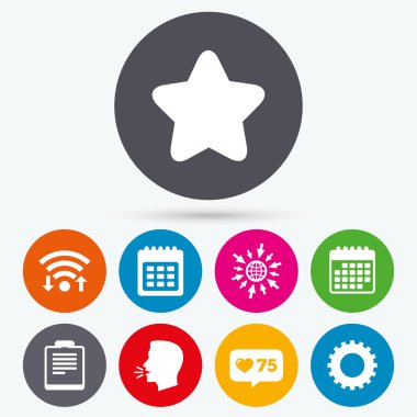 Takvim ve yıldız işaretleri. 