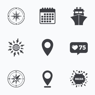 Windrose gezinti Pusula, sevkiyat teslimat.