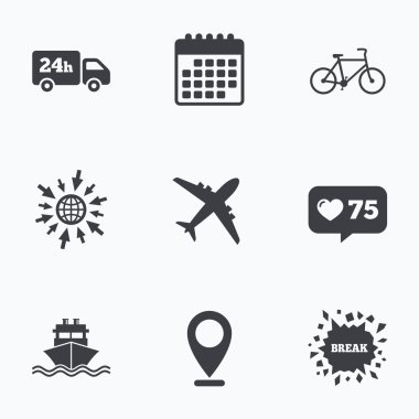 Kargo kamyon, nakliye, Bisiklet. 