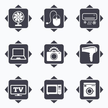 Ev aletleri, aygıt simgeleri. 