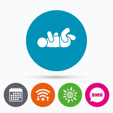 Bebek Bebek işareti simgesi.  