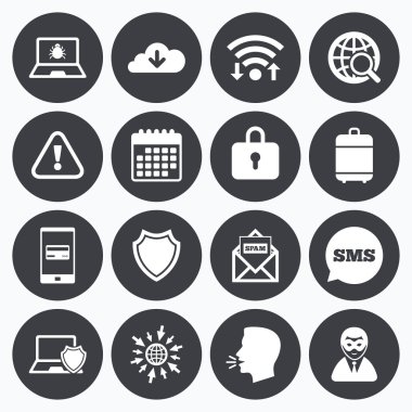 Internet gizlilik simgeler.  