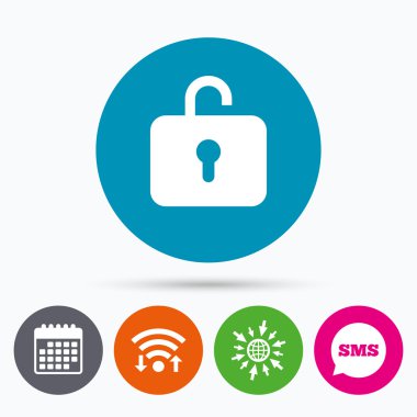 kilit işareti simgesi. giriş sembolü.