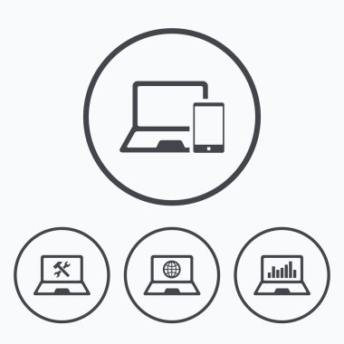 dizüstü dizüstü pc simgeler.  