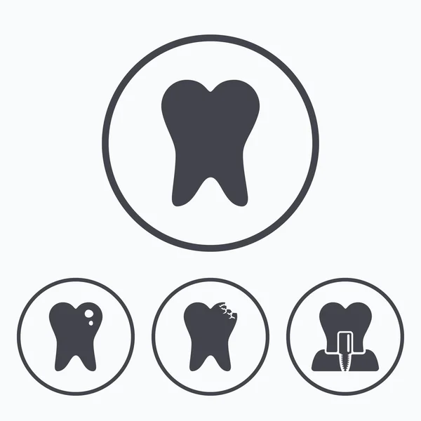 Dental care icons. — Stock Vector