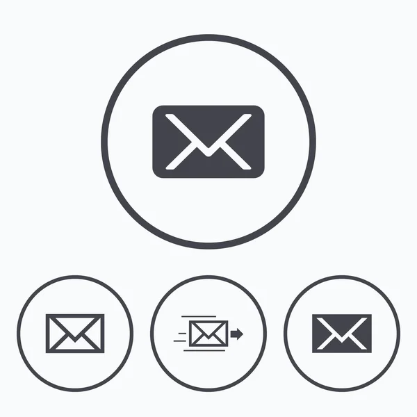 Post envelop-pictogrammen. — Stockvector
