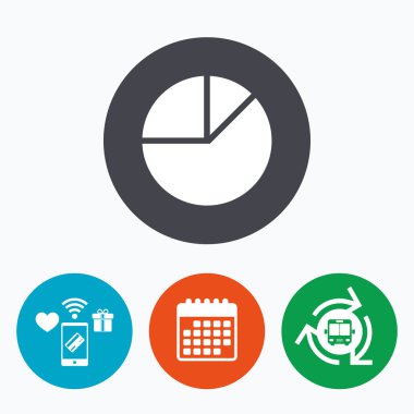 Pasta grafiği grafik işareti simgesi. 