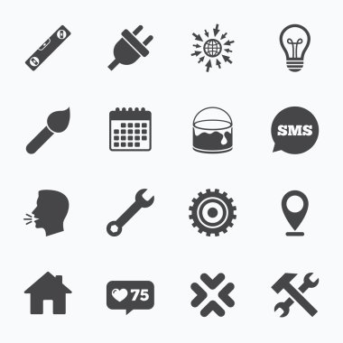 Onarım, inşaat simgeler. 