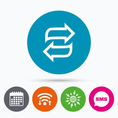 Döndürme simgesi. Tekrar sembolü. 