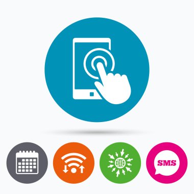 Dokunmatik ekran smartphone işareti 