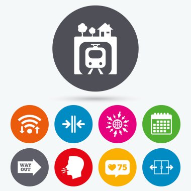 Yeraltı simgesi. Otomatik kapı sembolü.