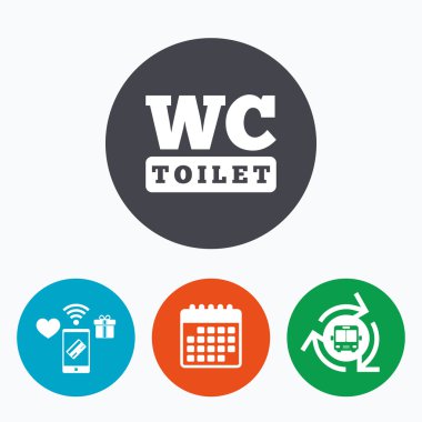 WC tuvalet işareti simgesi.  
