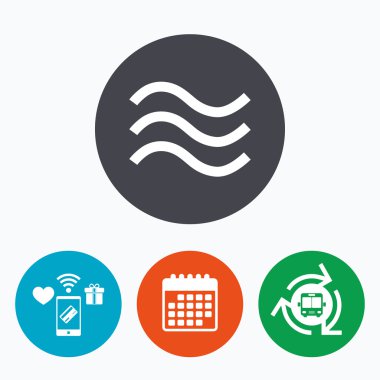 Su dalgaları işareti simgesi.  