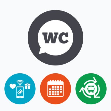 WC tuvalet işareti simgesi. 