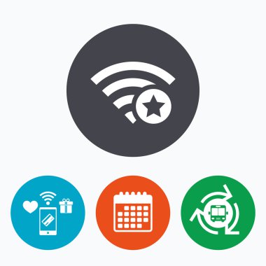 WiFi yıldız işareti. 