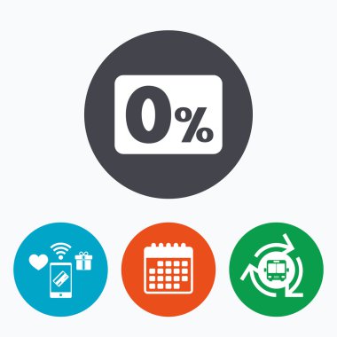 Sıfır yüzde işareti simgesi. 