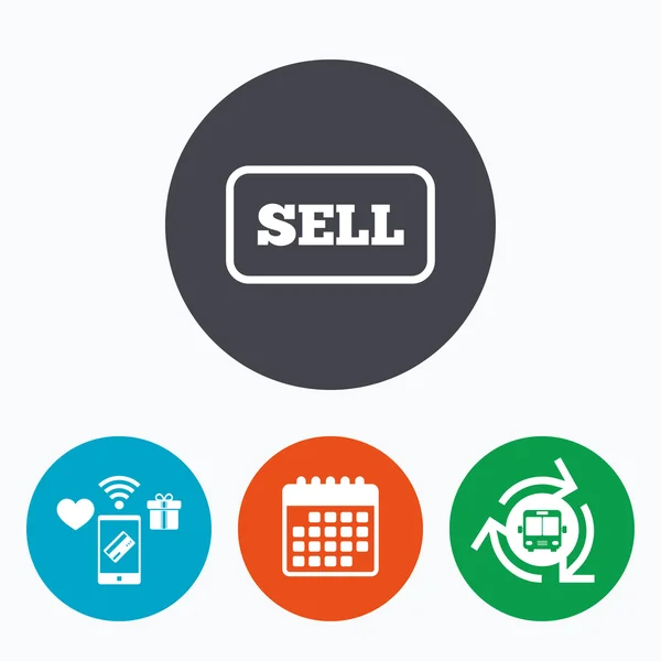 Sell sign icon. Contributor button. — Stock Vector