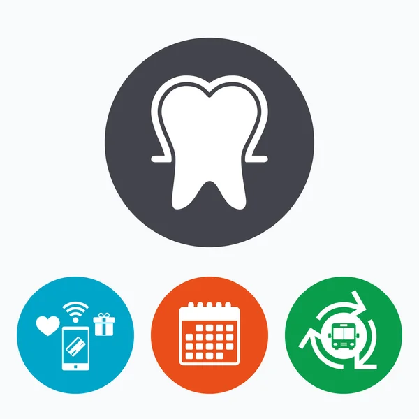 Sinal de proteção do esmalte dentário —  Vetores de Stock