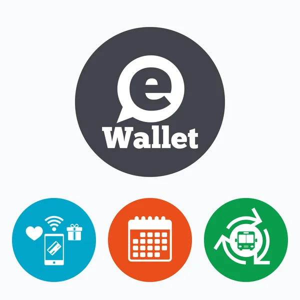 Ewallet 기호 아이콘. — 스톡 벡터