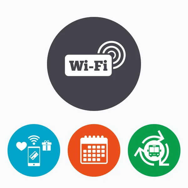 Signo wifi gratuito. Símbolo Wifi . — Vector de stock