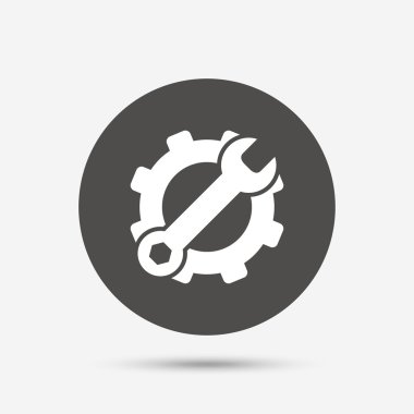 Service icon. Wrench key  