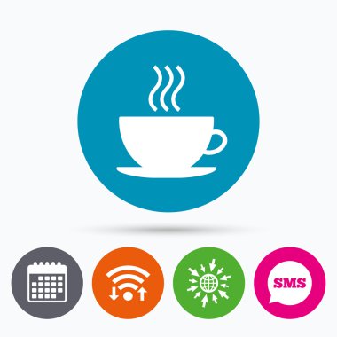 Kahve fincanı işareti simgesi.  