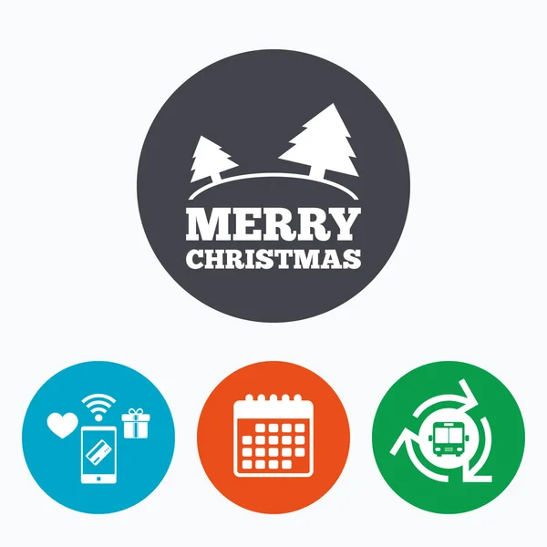 Merry christmas teken pictogram. — Stockvector