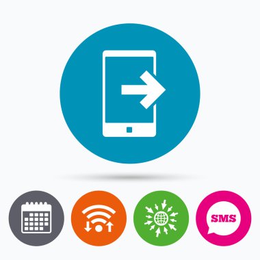 Outcoming çağrı işareti simgesi.  