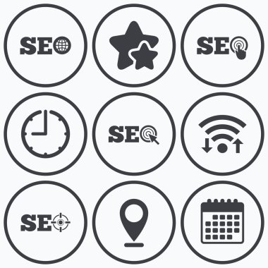 SEO simgeler. Arama Motoru Optimizasyonu  