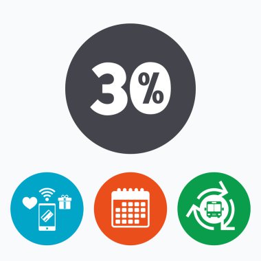 yüzde 30 indirim işareti 