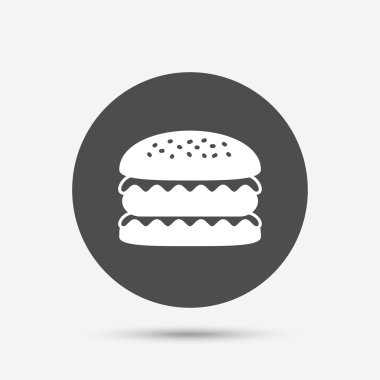Hamburger simgesi. Burger yemek sembolü.