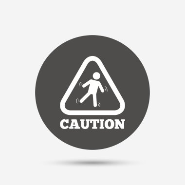 Uyarı ıslak zemin simgesi.  