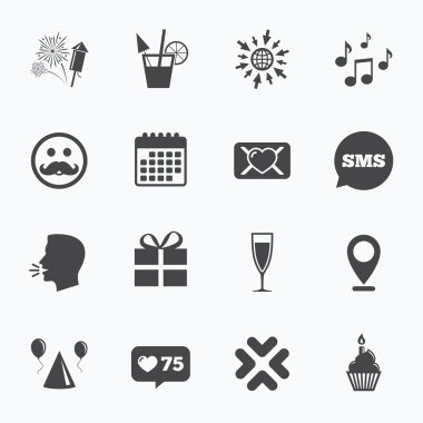 Parti kutlama, doğum günü simgeler. 