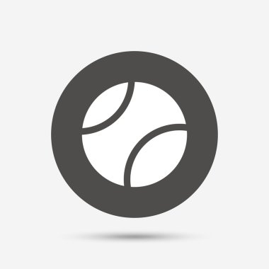 Tenis topu işareti simgesi.  