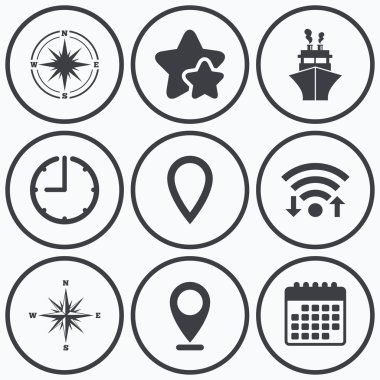 Windrose gezinti Pusula, sevkiyat teslimat.