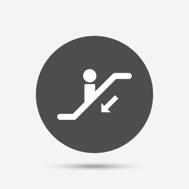 Yürüyen merdiven merdiven simgesi.  