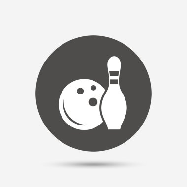 Oyun işareti simgesi Bovling. 
