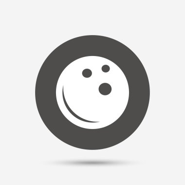 Bowling topu işareti simgesi.  