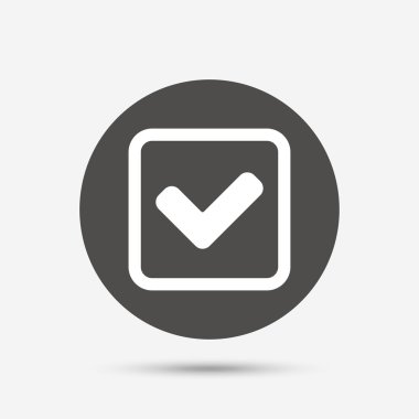 onay işareti işareti simgesi. Evet kare simgesi.