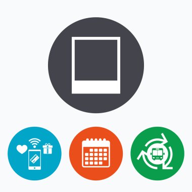 Fotoğraf çerçeve şablon simgesi. 