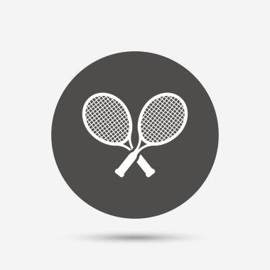 Tenis raketleri işareti simgesi.  