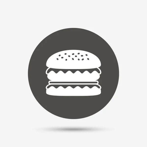 Hamburger Ikone. Burger-Food-Symbol. — Stockvektor