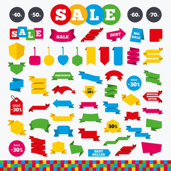 Sale discount icons. — Stock Vector