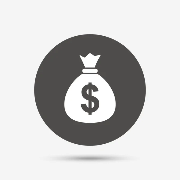 Geld tas teken pictogram. — Stockvector