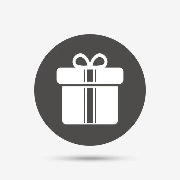 Icono de signo de caja regalo — Vector de stock