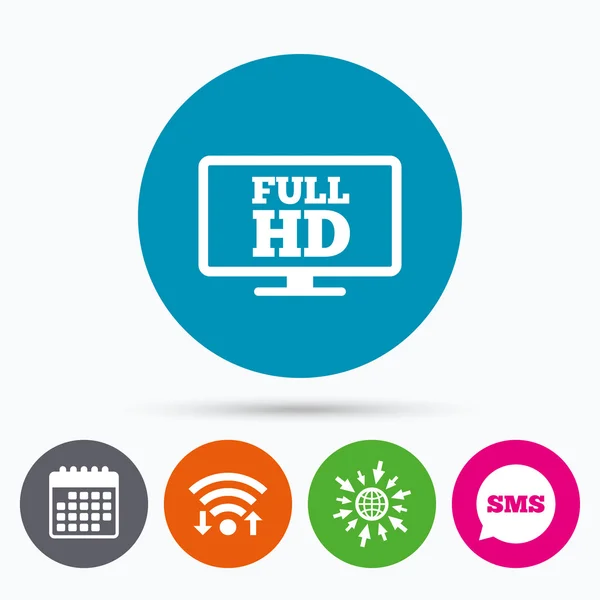 Volledige hd-breedbeeld tv. — Stockvector