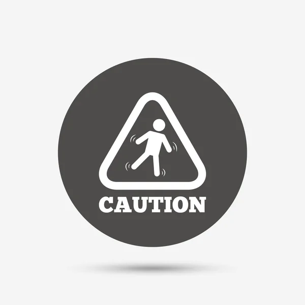 Caution wet floor icon. — Stock Vector